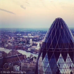 London skyline from the 40th floor